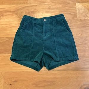 Wild Fable Dark Teal Cord Shorts New XS